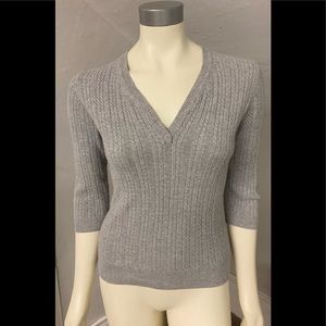 Croft&Barrow rope ribbed sweater top size med.